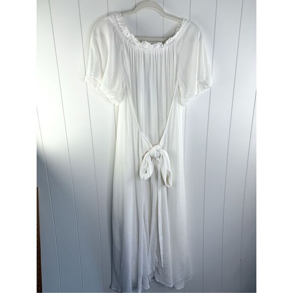 NWT Coven & Co White Milkmaid Dress Size XS Lagenlook Maternity - Picture 9 of 13